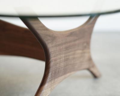 Adrian Pearsall Asymmetrical Adrian Pearsall for Craft Associates Walnut Coffee Table C 1950s