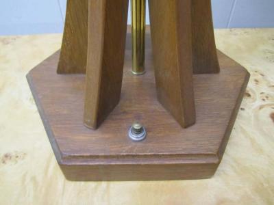Adrian Pearsall Excellent Pair of Danish Modern Sculptural Walnut Lamps Mid Century Modern
