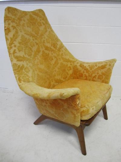 Adrian Pearsall Fabulous Adrian Pearsall Wing Back Walnut Lounge Chair Mid Century Modern