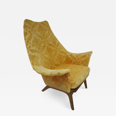Adrian Pearsall Fabulous Adrian Pearsall Wing Back Walnut Lounge Chair Mid Century Modern