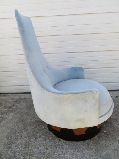 Adrian Pearsall Fantastic Adrian Pearsall Tall Back Swivel King Chair Mid Century Modern