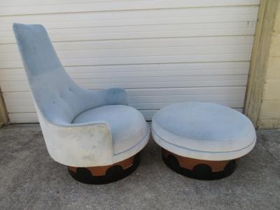 Adrian Pearsall Fantastic Adrian Pearsall Tall Back Swivel King Chair Mid Century Modern