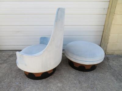 Adrian Pearsall Fantastic Adrian Pearsall Tall Back Swivel King Chair Mid Century Modern