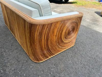Adrian Pearsall Fantastic Gabriella Crespi style Pencil Reed Loveseat Sofa Mid Century Modern