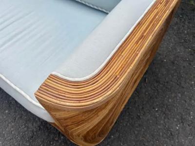 Adrian Pearsall Fantastic Gabriella Crespi style Pencil Reed Loveseat Sofa Mid Century Modern