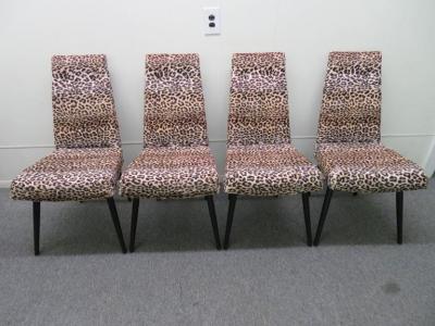 Adrian Pearsall Fantastic Set Four Adrian Pearsall Lacquered Dining Chairs Mid Century Modern