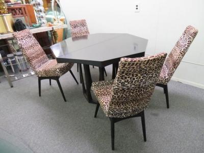 Adrian Pearsall Fantastic Set Four Adrian Pearsall Lacquered Dining Chairs Mid Century Modern