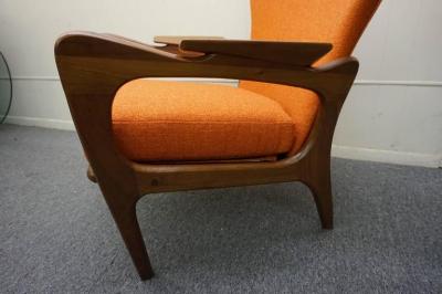 Adrian Pearsall Gorgeous Adrian Pearsall Sculptural Walnut Lounge Chair