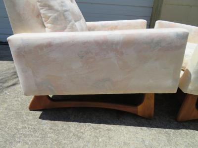 Adrian Pearsall Handsome Pair of Adrian Pearsall Lounge Chairs for Craft Associates Inc 