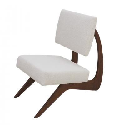 Adrian Pearsall In the Style of Adrian Pearsall Walnut Pair of Lounge Chairs