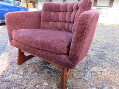 Adrian Pearsall Lovely Adrian Pearsall Barrel Back Walnut Lounge Chair Mid Century Modern