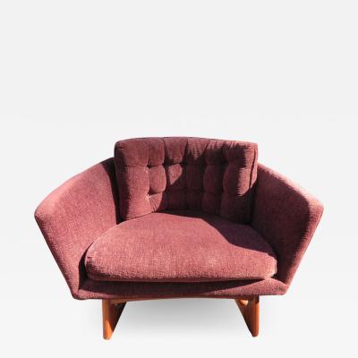 Adrian Pearsall Lovely Adrian Pearsall Barrel Back Walnut Lounge Chair Mid Century Modern