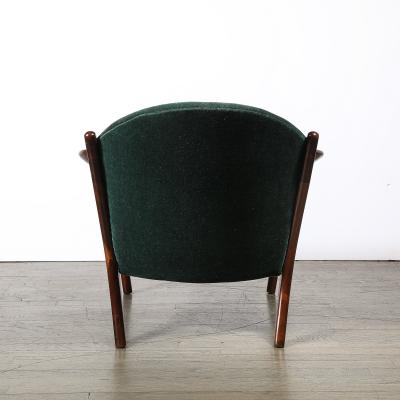 Adrian Pearsall Mid Century 2249 C Lounge Chair in Walnut Viridian Velvet by Adrian Pearsall