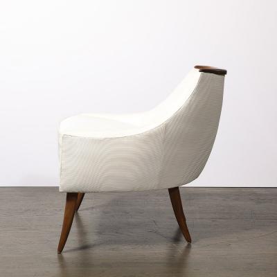 Adrian Pearsall Mid Century Sculptural Tapered Lounge Chairs in Walnut By Adrian Pearsall