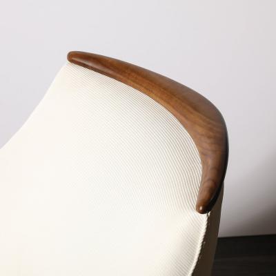 Adrian Pearsall Mid Century Sculptural Tapered Lounge Chairs in Walnut By Adrian Pearsall