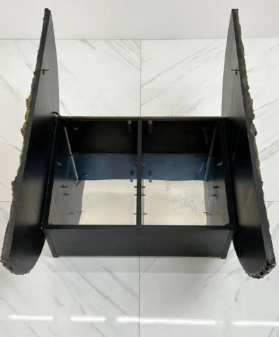 Adrian Pearsall Monumental Adrian Pearsall Brutalist Wall Mounted Disc Dry Bar 1970s