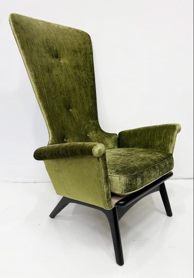Adrian Pearsall Overscale Mid century 1950s Adrian Pearsall Lounge Chair Newly Upholstered