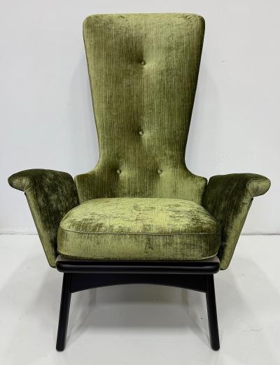 Adrian Pearsall Overscale Mid century 1950s Adrian Pearsall Lounge Chair Newly Upholstered