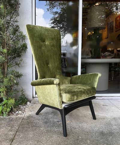 Adrian Pearsall Overscale Mid century 1950s Adrian Pearsall Lounge Chair Newly Upholstered