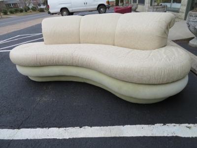 Adrian Pearsall Pair Adrian Pearsall Kidney Shaped Curved Sofa Mid Century Modern