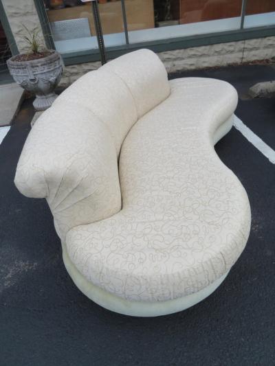 Adrian Pearsall Pair Adrian Pearsall Kidney Shaped Curved Sofa Mid Century Modern