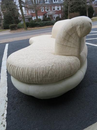 Adrian Pearsall Pair Adrian Pearsall Kidney Shaped Curved Sofa Mid Century Modern