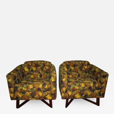Adrian Pearsall Pair of Adrian Pearsall Sculptural Walnut Lounge Chairs Mid Century Modern