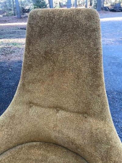 Adrian Pearsall Pair of Adrian Pearsall Tall Back Swivel Lounge Chairs Mid Century Modern