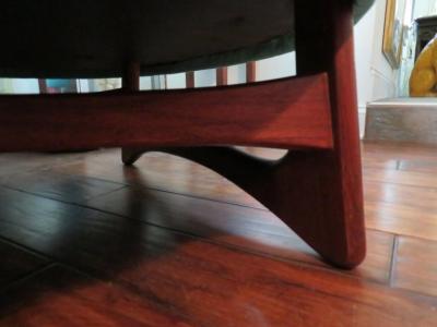 Adrian Pearsall Pair of Adrian Pearsall Tall Back Tufted Sculpted Walnut Base Lounge Chair