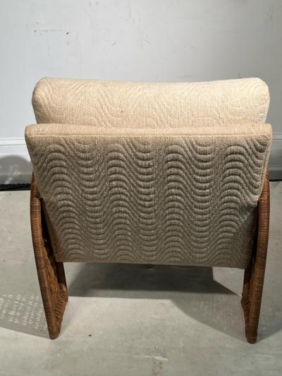 Adrian Pearsall RARE REVIVAL WICKER CLUB CHAIR BY ADRIAN PEARSALL