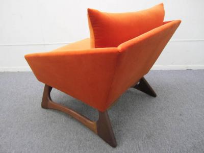 Adrian Pearsall Scrumptious Adrian Pearsall Angular Sculptural Walnut Lounge Chair Mid Century