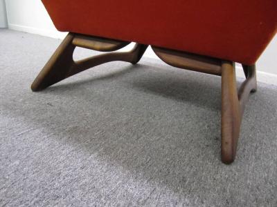 Adrian Pearsall Scrumptious Adrian Pearsall Angular Sculptural Walnut Lounge Chair Mid Century