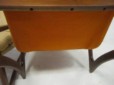 Adrian Pearsall Sculptural Pair of Adrian Pearsall Walnut Lounge Chairs Mid Century Modern