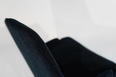 Adrian Pearsall Set of Slipper Chairs by Adrian Pearsall in Navy Mohair 1950s