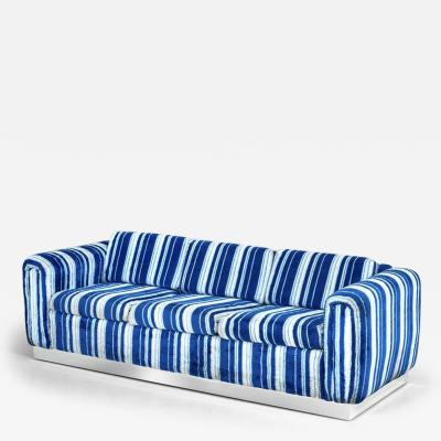Adrian Pearsall Sofa on Chrome Plinth Base 1970