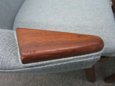 Adrian Pearsall Spectacular Pair of Adrian Pearsall High Back Chairs Mid Century Danish Modern