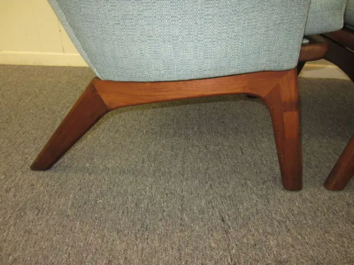 Adrian Pearsall Spectacular Pair of Adrian Pearsall High Back Chairs Mid Century Danish Modern