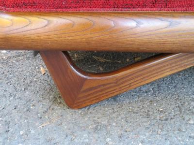 Adrian Pearsall Stylish Adrian Pearsall Style Sculptural Walnut Sofa Midcentury