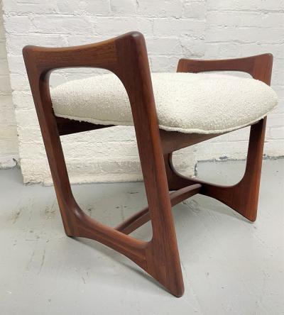 Adrian Pearsall Three Adrian Pearsall Sculptural Stools Benches in Boucl 