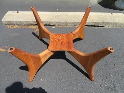 Adrian Pearsall Unusual Adrian Pearsall Sculptural Walnut Coffee Table Planter Midcentury
