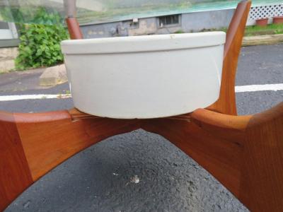 Adrian Pearsall Unusual Adrian Pearsall Sculptural Walnut Coffee Table Planter Midcentury