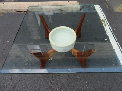 Adrian Pearsall Unusual Adrian Pearsall Sculptural Walnut Coffee Table Planter Midcentury