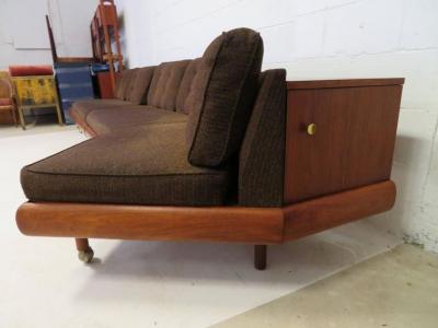 Adrian Pearsall Unusual Two Piece Adrian Pearsall Sofa Sectional Boomerang Mid Century Modern
