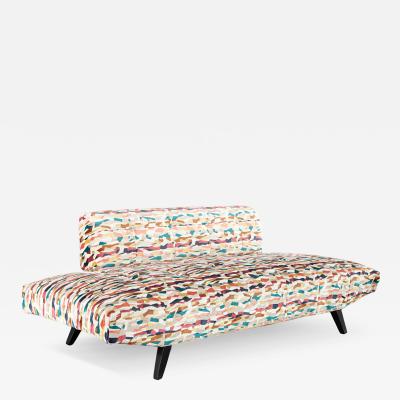 Adrian Pearsall Vibrant Mid Century Modern Sofa in the Style of Adrian Pearsall