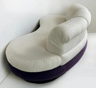 Adrian Pearsall Vintage Purple and Off White Cloud Sofas after Pearsall Per Item