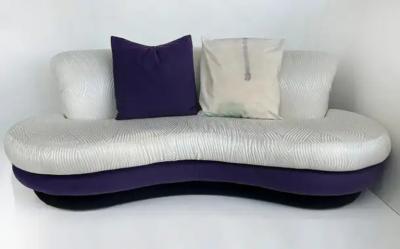 Adrian Pearsall Vintage Purple and Off White Cloud Sofas after Pearsall Per Item