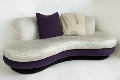 Adrian Pearsall Vintage Purple and Off White Cloud Sofas after Pearsall Per Item