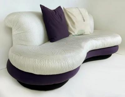 Adrian Pearsall Vintage Purple and Off White Cloud Sofas after Pearsall Per Item