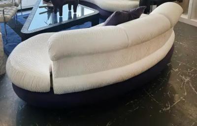 Adrian Pearsall Vintage Purple and Off White Cloud Sofas after Pearsall Per Item
