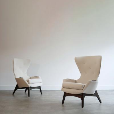 Adrian Pearsall Wingback Lounge Chairs by Adrian Pearsall C 1950s